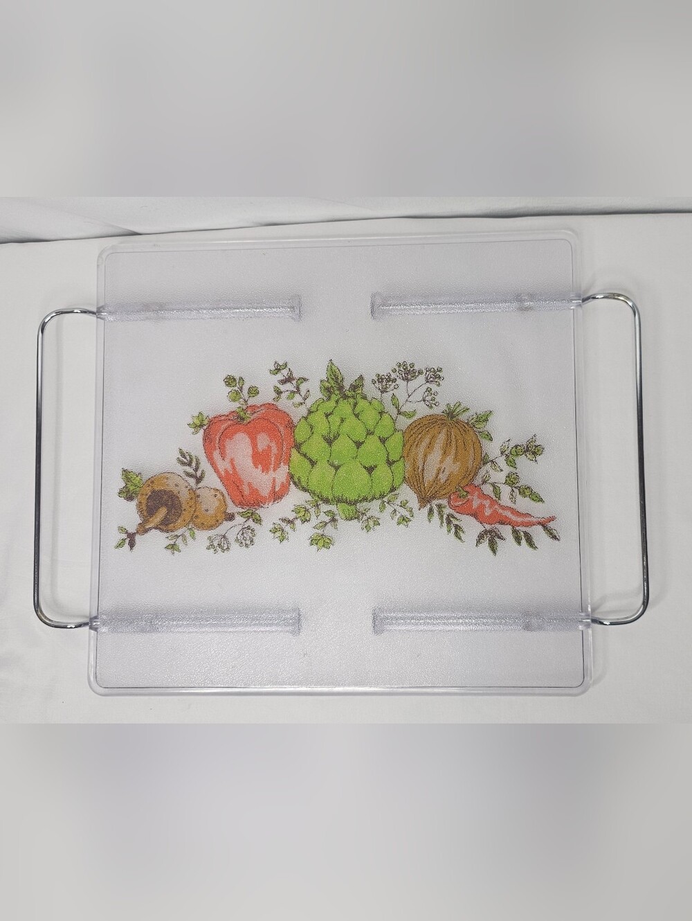 Vintage Acrylic Over The Sink Veggie Prep Tray Expandable Cutting Board Retro